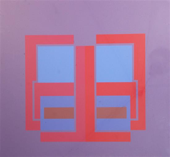 Robyn Denny (1930-) From All Through The Day (purple) 28 x 29.5in.